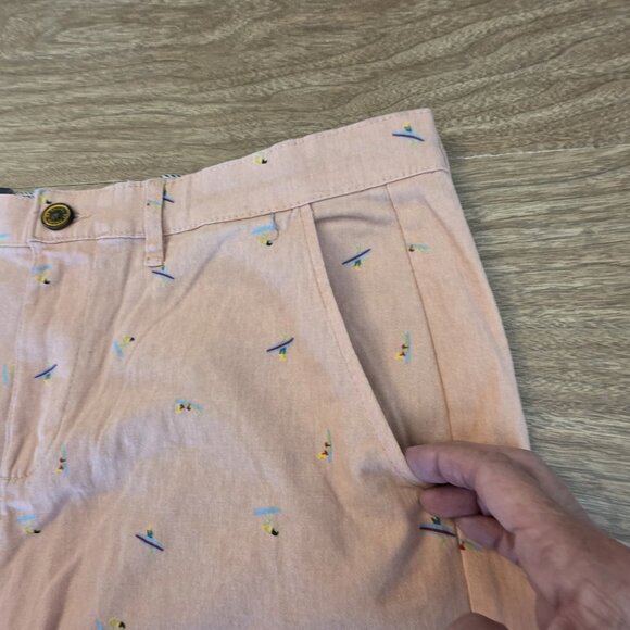 🔴 Jachs Shorts Mens 32 Surfer Print Bleecker Stretch Casual Chino Summer Beach - Picture 7 of 16